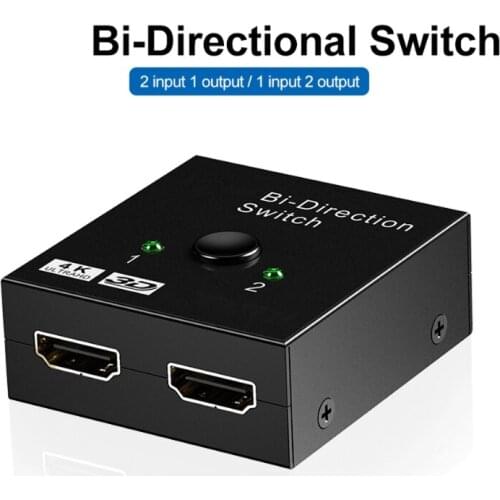 HDMI-compatible Splitter 4K Switch KVM Bi-Direction 1x2/2x1 HDMI-compatible Switcher 2 in1 Out for PS4/3 TV Box Switcher Adapter