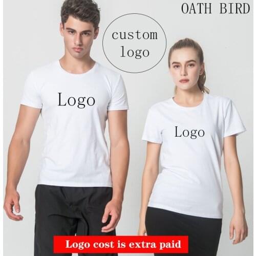 Cotton Short-sleeved O-Neck Basic Customizing T-Shirts With Logo Custom Printed