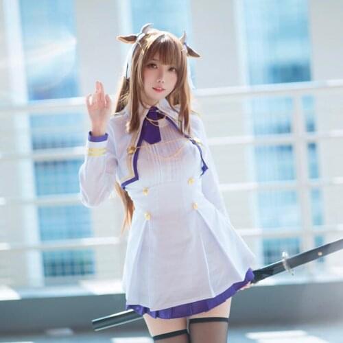Game Azur Lane Cos Kashino Cosplay Transport ship Cute daily Niuniu horns Costume dress Full set A