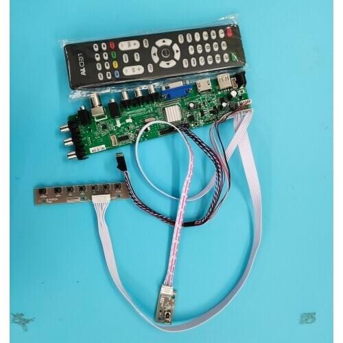 Kit For LP156WF2-TLA1/LP156WF2-TLA2 40pin TV LVDS USB Signal VGA LED HDMI WLED remote DVB-T2 controller board digital 1920X1080