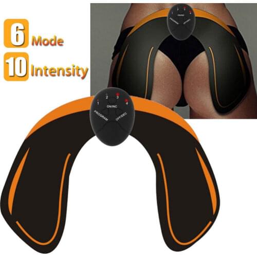 6 Modes EMS Hip Trainer Muscle Stimulator Buttock Lifting Massage Machine Abs Fitness Butt Lift Toner Trainer Intensity Massager