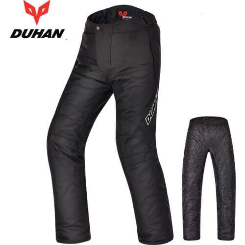 DUHAN Men Windproof Summer&Winter Pants Motorcycle Motocross Cycling Trousers Oxford Straight Motorbike Warm Long Pants