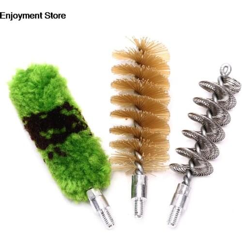 3Pcs/set Tube Brush Head Clean Brush Tool Set For 12GA Gun Brush Tool Hunting Accessories Professional Gun Cleaning Kit new