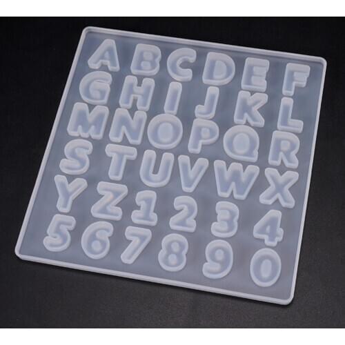 Small Size Alphabet Number Silicone Casting Resin Molds Jewelry Tools For DIY Resin Pendant Earring Uv Epoxy Handmade Artcraft