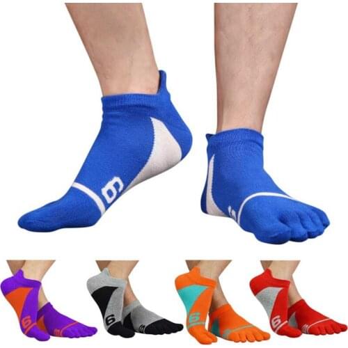 Pure Cotton Five Finger Socks Mens Sports Breathable Comfortable Shaping Anti Friction Mens Socks With Toes EU 39-43