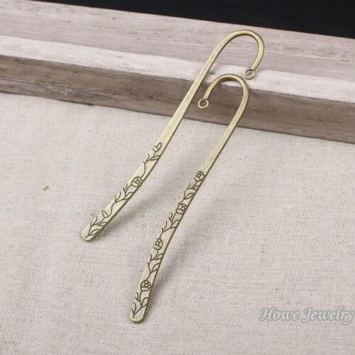 Wholesale 5 pcs quality Antique bronze Bookmarks Pendant Zinc Alloy Metal DIY Bracelet Necklace Jewelry Accessories