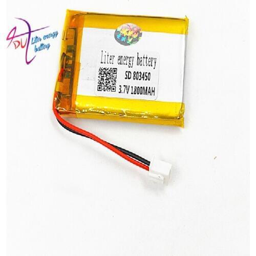 XHR-2P 2.54 1800 MaH 803450 3.7V polymer battery telephone 853448 803550 small pudding