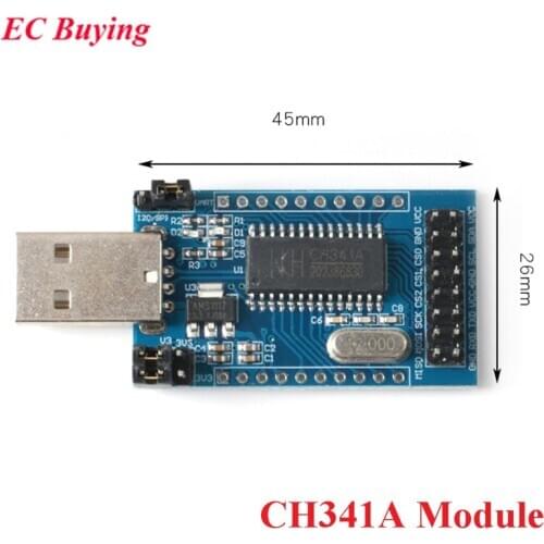 CH341A Programmer USB to UART IIC SPI I2C TTL Convertor Parallel Port Converter Module Onboard Operating Indicator Lamp Board