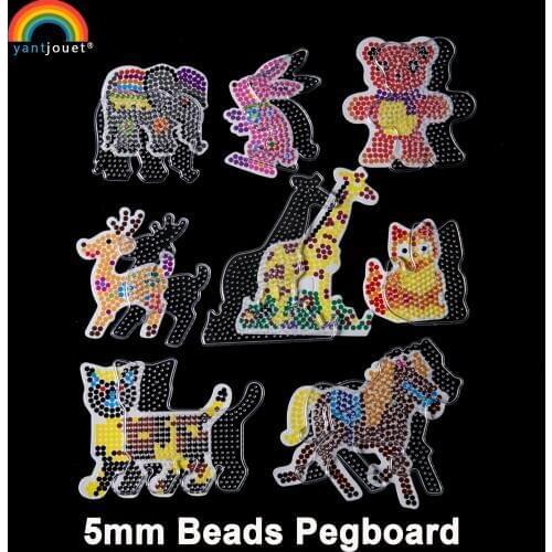 Yant Jouet 5mm Hama Beads Pegboard Whale Sailboat Transparent Template Board DIY Figure Material Board Perler Beads For Children