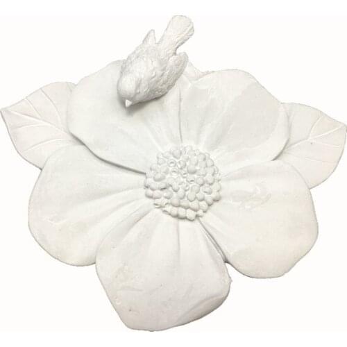 Single-Leaf Bird Plate 35*12 cm paintable decorative objects декоративные предметы под роспись