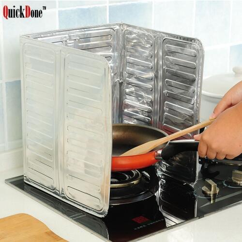 QuickDone Aluminum Foil Oil Block Barrier Stove Cooking Heat Insulation Anti-Splashing Oil Baffle Durable Kitchen Tools AKC6313