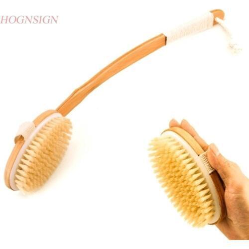 Long Handle Bath Brush Curved Body Cleansing Bristle Soft Tool Massage Back Artifact Mud Bathing Towel Massager Stress Relax