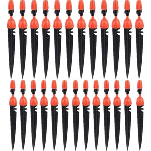 20PCS 1/4'' 4/7mm Adjustable 8 Outlets Sprayer Dripper Emitter Sprinkler Watering kits Auto Drip Irrigation System Greenhouses