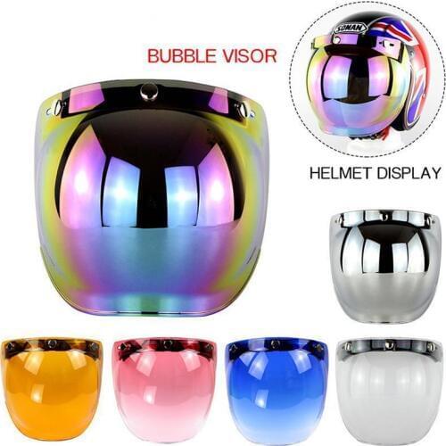 New Men Women Open Face Motorcycle Helmet Bubble Visor Lens Motorbike Glasses For Harley Jet Helmet Sunglasses