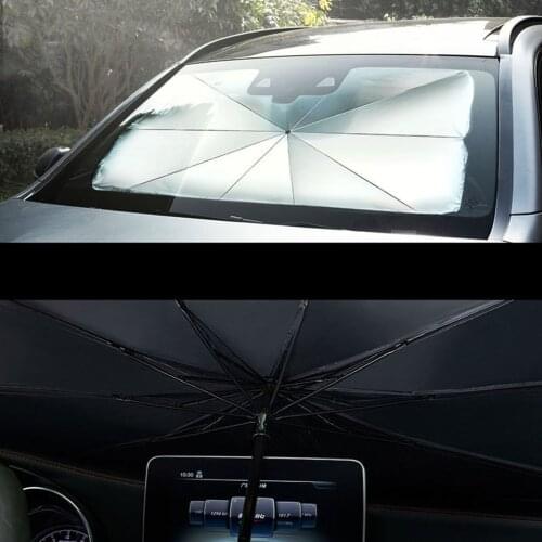 Car Sunshade Interior Front Window Sun Shade Cover UV Protector Sun Blind Umbrella SUV Sedan Windshield Accessories