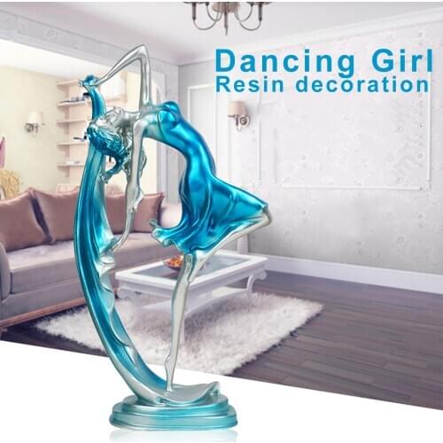 Modern Nordic Style Resin Dancing Girl Statues Sculpture Figures Bedroom Living Room Home Office Wedding Gift Decor Accessories