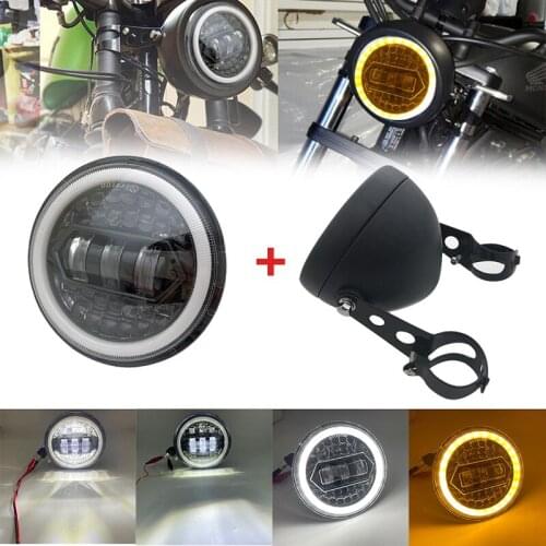 DOT 5-3/4" 5.75 LED Headlight for Yamaha V-Star XVS 650 950 For Motorcycle Bobber Cafe Racer 40W 45W 65W 80W Headlights