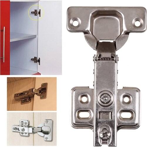 108mm Universal Hinge Damper Buffer Cabinet Cupboard Wardrobe Cold Rolled Steel Hinges Furniture Hardware for Kitchen Bedroom
