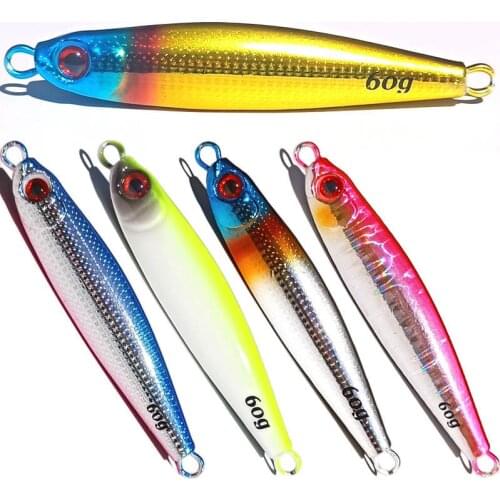 Japan 6pcs 45g/60g/80g slow jig lead fish lead jig knife jig metal jig super good quality