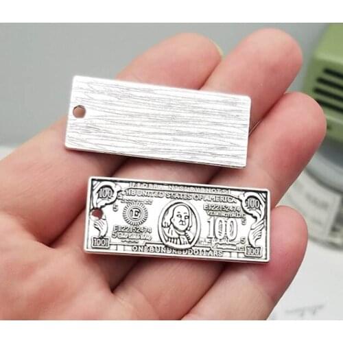 10pcs/lot--42x18mm,money chams, Antique silver plated U.S. dollar chams ,DIY supplies, Jewelry accessories