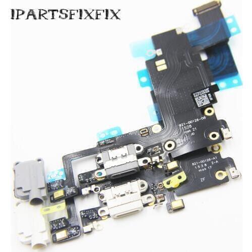 10pcs/lot NEW Charger Charging Port USB Connector Dock Headphone Audio Jack Flex Cable For iPhone 6S Plus 5.5