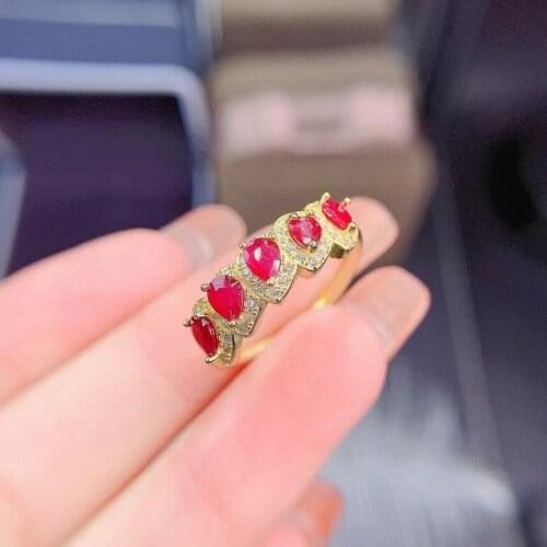 100% Natural and Real Ruby,Sapphire,Topaz,Emerad Ring 925 sterling silver Fine handworked jewelry Finger rings For Choosing