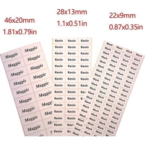 3Size Custom Name Stickers White Waterproof Personal Office Supplies Tags Labels Children Scrapbook School Stationery Sticker Se