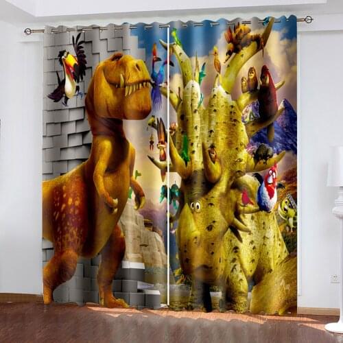 3d Curtains Blackout for Living Room Kids Bedroom Fabric cartoon curtains soundproof windproof curtains