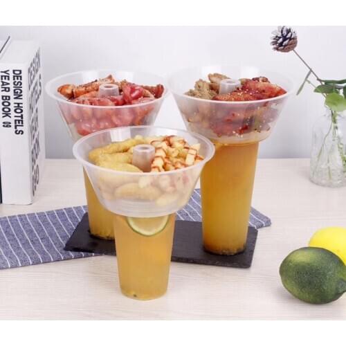 50pcs Net red snack bowls Valentines Day couple favors drinking pastry cup cinema football match party plastic cup large plate