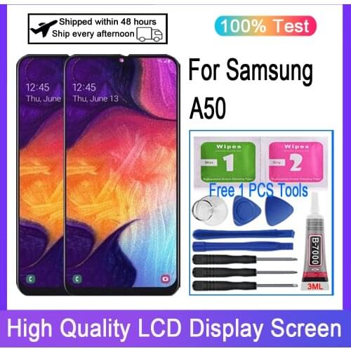 6.4'' inch Original For Samsung Galaxy A50 SM-A505FN/DS A505F/DS A505 LCD Display Touch Screen Digitizer Panel Replacement