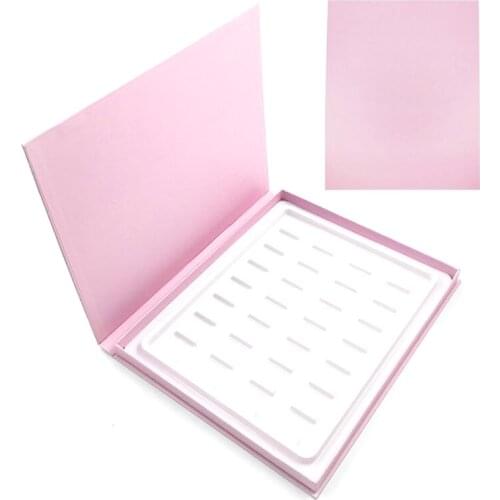 Q1QD 16 Pairs Eyelash Storage Book Makeup Display Sample Container Glitter 3D Fake Eyelashes Catalog Eyelash Storage Case