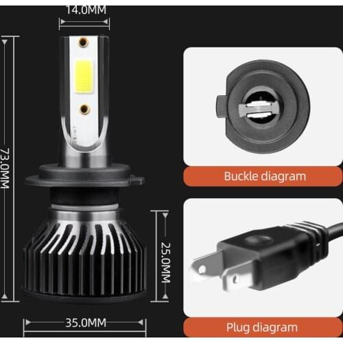 Mini Led H4 H7 H11 9005 HB3 9006 HB4 Car LED Fog Headlight Bulbs 6000K White Auto Fog Lamp Day Running Light