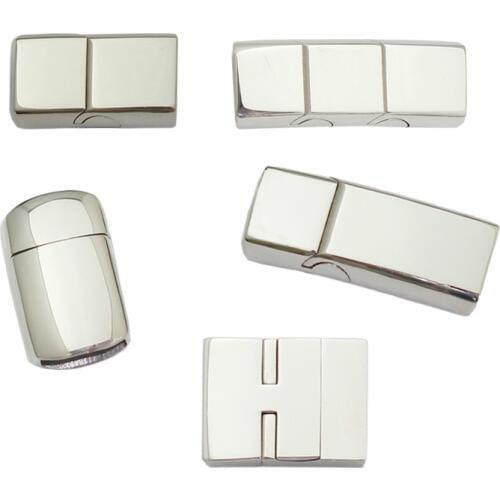 Beadsnice Top Unique Stainless Steel Square Magnetic Release Bracelet Vintage Clasp Tubular Bracelet Fine Accessories