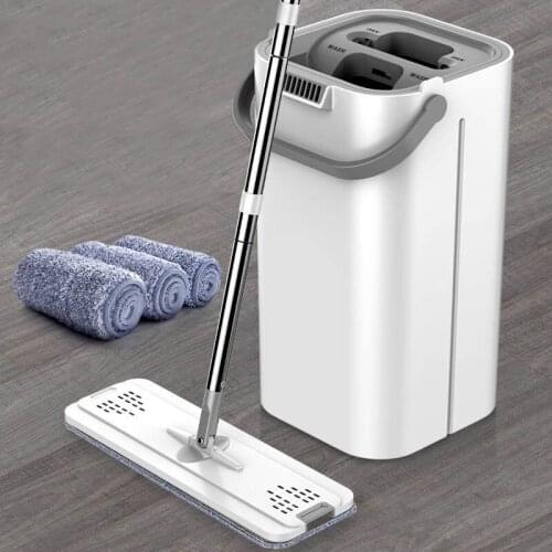 White Mop Household Cleaning Tools Flooring Mop Spin Cleaning Products Rectangle Microfibre Fregona Mopa Cleaning Tools BG50MS