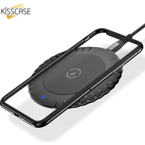KISSCASE 10W Fast Wireless Charger For Samsung Galaxy S9 S9+ S8 S7 Note 9 S7 Edge USB Qi Charging Pad for iPhone XS XR X 8 Plus