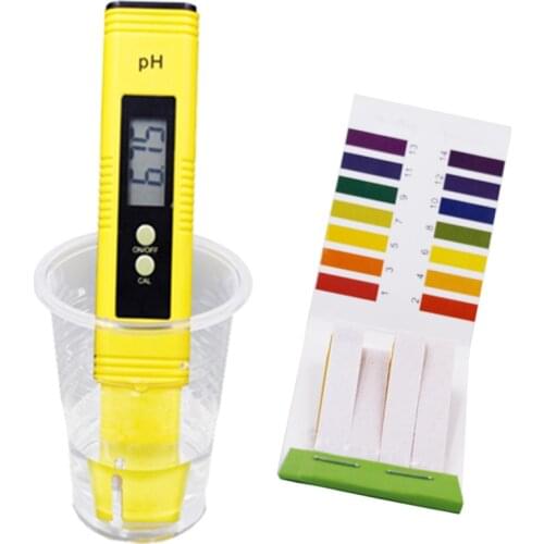 New combination 0.01 Digital PH Meter Tester and PH 1-14 Litmus Paper test Portable strips Indicator 20% off