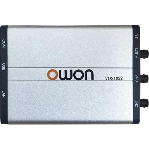 OWON VDS1022I VDS1022 Digital Storage Oscilloscope 100Msa/S 25Mhz Bandwidth Handheld Portable PC USB Oscilloscopes With Probes