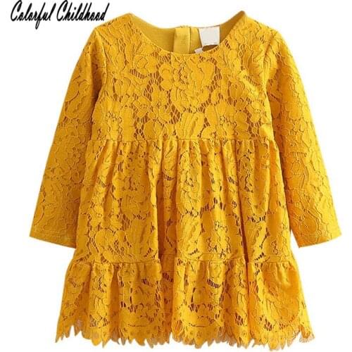 Baby Kids Autumn Winter Dress For Girls Long Sleeve Floral Laces Toddler Girl Dress Clothing Children Clothes kleding meisjes