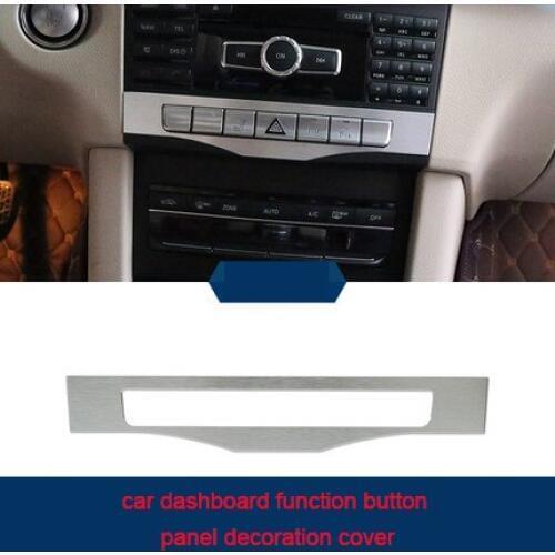 For Benz E class 2008-2015 ABS car dashboard function button panel decoration cover chrome molding trim 1pc