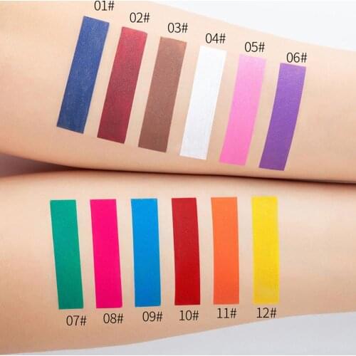 HANDAIYAN 6PCS/SET Matte Neon Eyeshadow High Pigment Easy to apply Yellow Green Eye Shadow Dust Summer Matte Eyeshadow Cream
