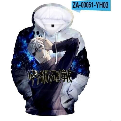 Jujutsu Kaisen Hoodies Men/Women Sweatshirt Cosplay Clothes Itadori Yuji/Fushiguro Megumi/Kugisaki Nobara/Gojo Satoru Hoodie