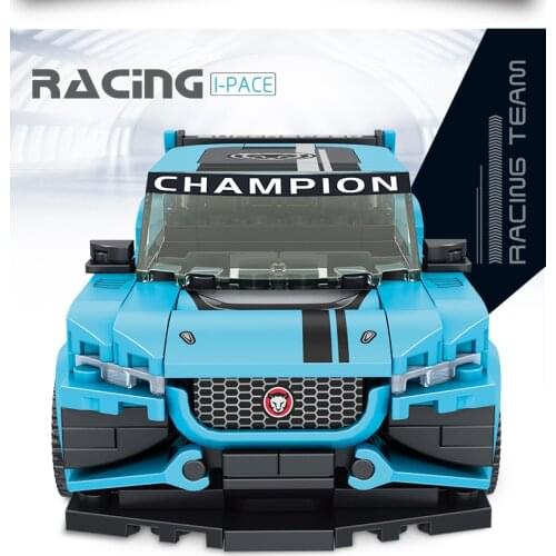 I-PACE Super Racing sport Famous Car World car Boy Assembled Particle Building Block Toys for children gifts