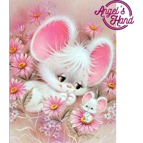 Diy Diamond Painting Cross stitch kits Big ears rabbit sleeping Handicraft Needlework 5D Square Mosaic Diamond Embroidery Full