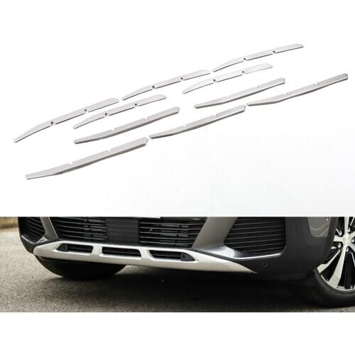 Chrome Grille Grills Trim Strip Cover For Peugeot 3008 3008GT 2017 2018 2019 2020 Accssories Styling Decoration