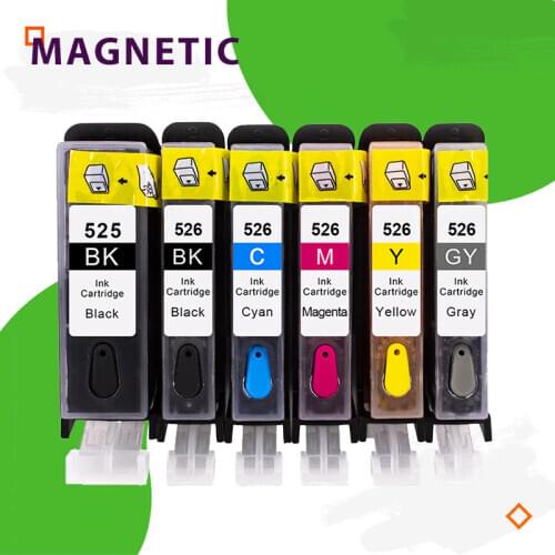 PGI-525 CLI-526 Refillable Ink Cartridges compatible for Canon PIXMA MG6150 MG5250 MG8150 MG8250 IP4850 IP4950 IX6550