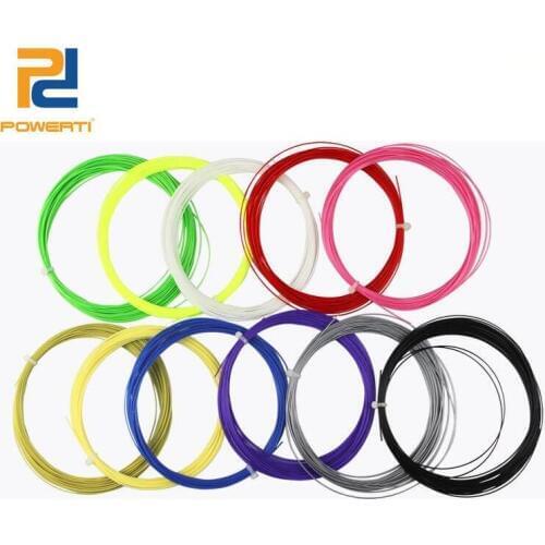 POWERTI 20pcs/lot 0.68mm Badminton Racket String like BG65 Control Nylon Badminton Training String High Elasticity for Sport