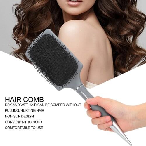 Profession Gray Square Hair Comb Beauty Anti-Static Haircare Airbag Massage Hair Brush Hairdressing Barber Accessory Tail Needle