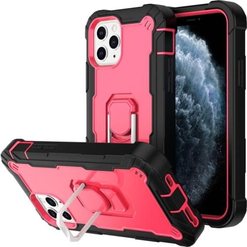 Armor Shockproof Phone Case For iPhone 13 11 12 Pro Max 7 8 Plus X XR XS Max 12 13 Mini 11Pro Ring Stand Holder Back Cover