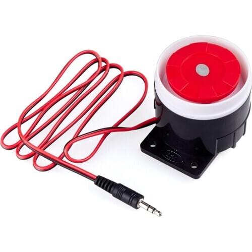 Wired Siren Horn 120dB Loudly Sound Mini Indoor Siren POE Battery For Wireless GSM WiFi Home Alarm Security System Surveillance