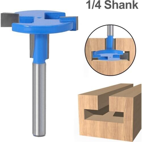Woodworking Cutter Straight Edge T Shaped Knife 1/4 Shank Diameter Planing Tools Adapter Woodworking Tools